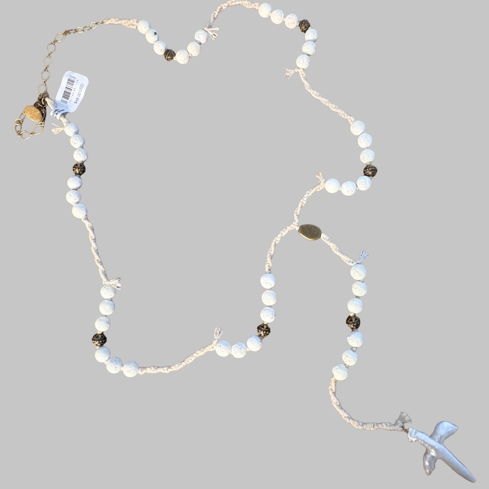 Free People x Ariana Ost Pearl Rosary Necklace